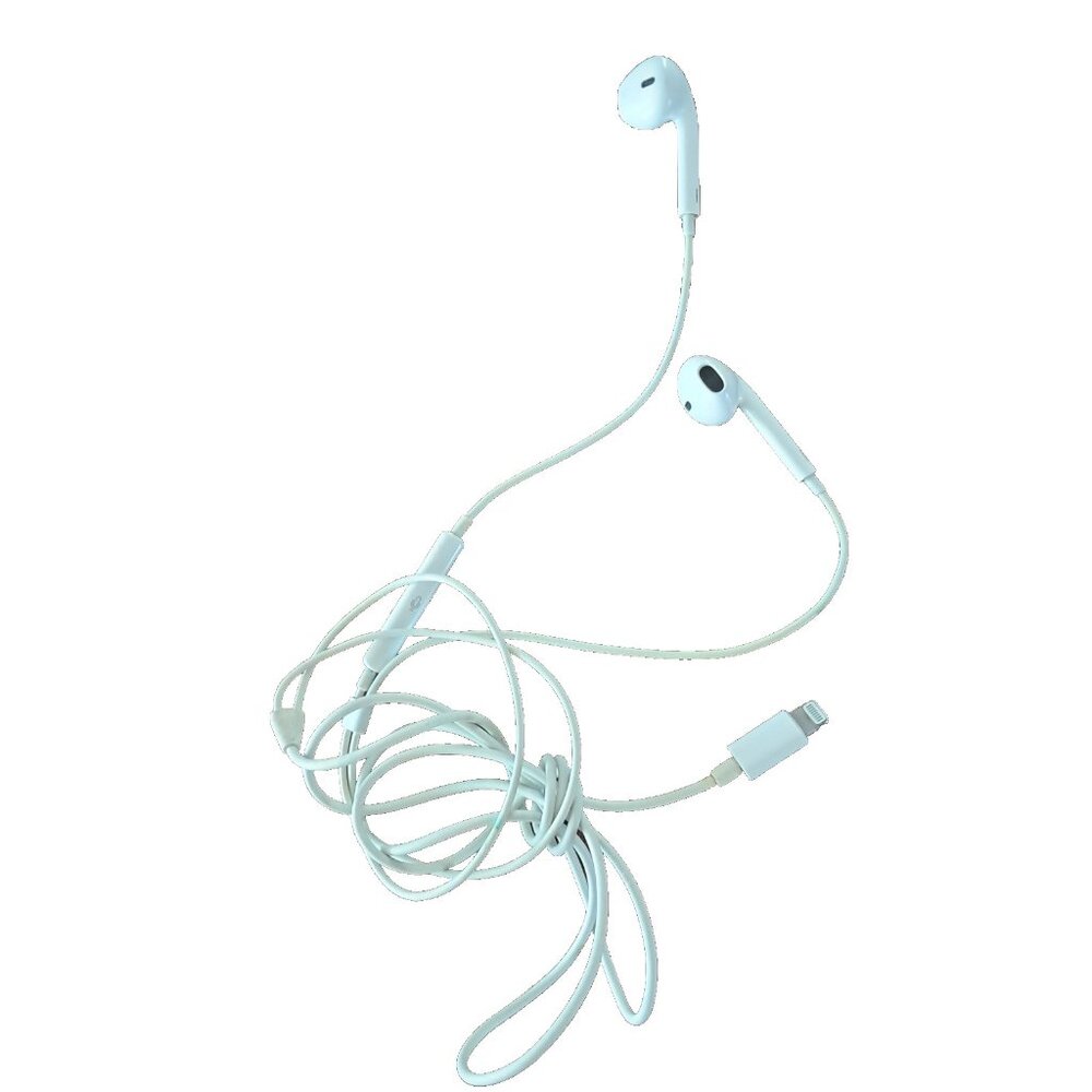 Genuine Apple EarPods with Lightning Connector Wired Headphones Mic A1748 White